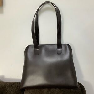Furla Dark Brown Leather Handbag